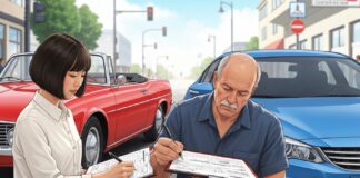 Constat amiable : les erreurs qui compliquent l’indemnisation Deux conducteurs remplissant un constat amiable après un accident