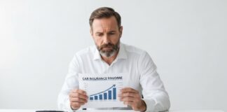 Assureur qui augmente sa prime sans sinistre : est-ce légal ? Personne regardant une facture d assurance auto en hausse avec inquietude