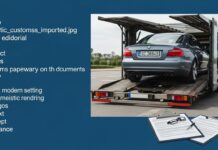 Assurance auto pour véhicule importé : les démarches spécifiques Véhicule importé déchargé avec documents douaniers et papiers d'assurance