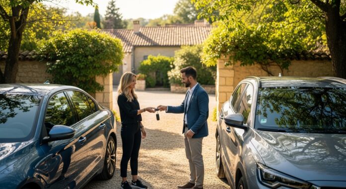 Remise de clés entre deux véhicules lors d'un changement de voiture assurée