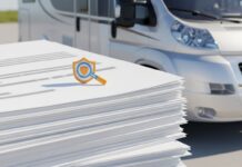 Assurance auto camping-car : garanties spécifiques et pièges à éviter Camping-car et dossier d'assurance auto, illustration assurance véhicule de loisirs
