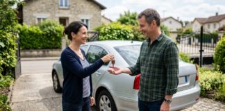 Assurance auto après une suspension de permis : ce que devient le contrat Un conducteur remet les clés de sa voiture à un autre conducteur pendant une suspension de permis