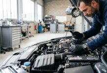 Garantie mécanique et assurance auto : ne pas confondre les deux contrats Mécanicien inspectant un moteur sous le capot dans un garage
